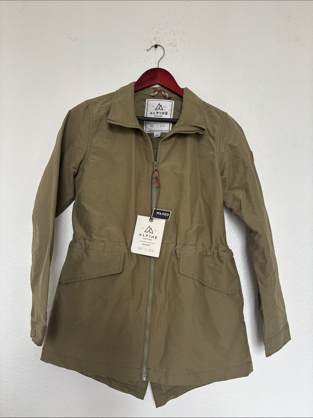 Alpine Design Women's Olive Utility Jacket with Front Zip size S